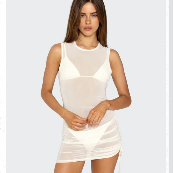 SET X VOLCOM: BEACHSIDE DRESS - SEA SALT Size Small - Picture 1 of 4